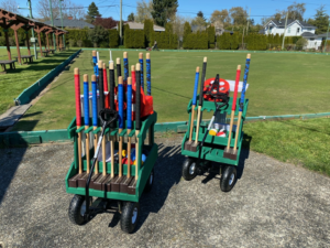 New croquet sets and carts